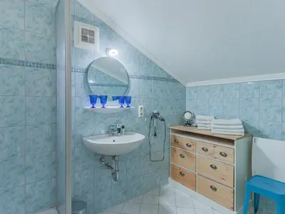 Ein Badezimmer in der Unterkunft Hauserbauer
