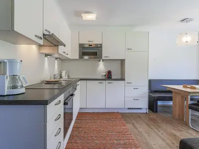 Küche/Küchenzeile in der Unterkunft Haus Jöchl Top 2