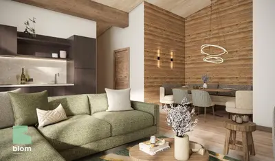 Ein Sitzbereich in der Unterkunft Kitzhorn Suites