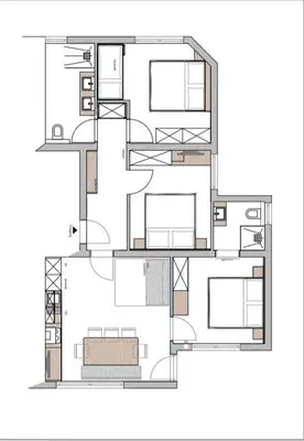 Grundriss der Unterkunft Appartements Danijela