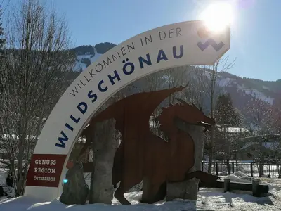 Ein allgemeiner Bergblick oder ein Berglick von der Ferienwohnung aus