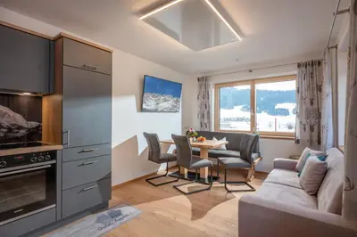 Ein Sitzbereich in der Unterkunft otto steiner appartements pension ellmau & wilder kaiser