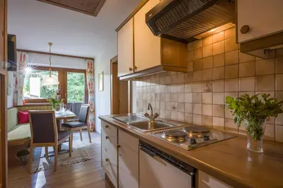 Küche/Küchenzeile in der Unterkunft otto steiner appartements pension ellmau & wilder kaiser