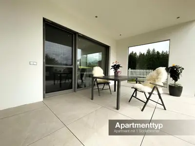 Ein Balkon oder eine Terrasse in der Unterkunft Apartment Spitzenblick