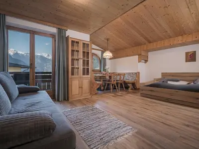 Ein Sitzbereich in der Unterkunft Apart. Mountainlovers