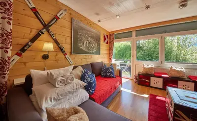 Ein Sitzbereich in der Unterkunft Appartement Bellevue Top 65