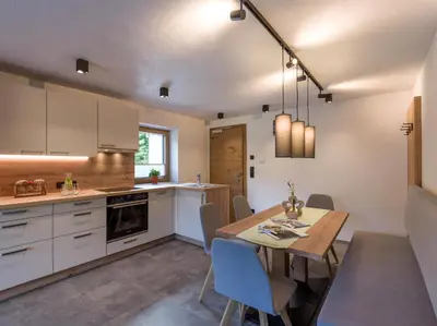 Küche/Küchenzeile in der Unterkunft Appartements Steinberg