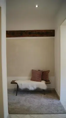 Ein Bett oder Betten in einem Zimmer der Unterkunft Schlossbergblick