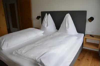 Ein Bett oder Betten in einem Zimmer der Unterkunft Panorama Wohung