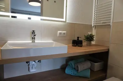 Ein Badezimmer in der Unterkunft Apart Mountain