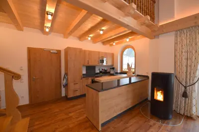 Küche/Küchenzeile in der Unterkunft Krölls Alpenchalet