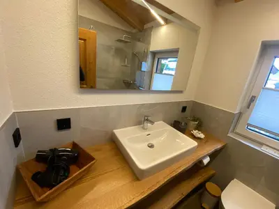 Ein Badezimmer in der Unterkunft Ferienwohnung HOAMAT