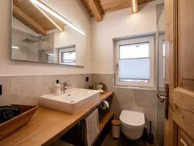 Ein Badezimmer in der Unterkunft Ferienwohnung HOAMAT