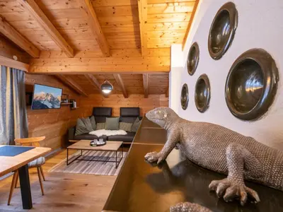 Ein Sitzbereich in der Unterkunft Ferienwohnung HOAMAT