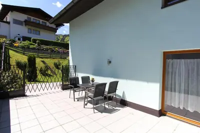 Ein Balkon oder eine Terrasse in der Unterkunft Ferienwohnung Schildwolf