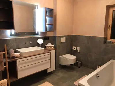 Ein Badezimmer in der Unterkunft Ferienwohnung Waldglück