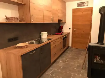 Küche/Küchenzeile in der Unterkunft Ferienwohnung Waldglück