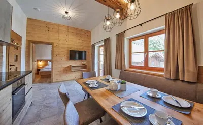Küche/Küchenzeile in der Unterkunft Feriengut Streitberg Appartements