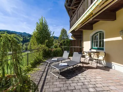 Ein allgemeiner Bergblick oder ein Berglick von der Ferienwohnung aus