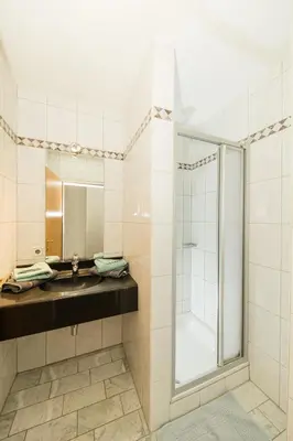 Ein Badezimmer in der Unterkunft Feriengut Hasenau