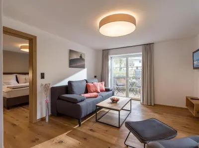 Ein Sitzbereich in der Unterkunft Haus Prem