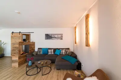 Ein Sitzbereich in der Unterkunft Alpen-Lounge Apartment 17