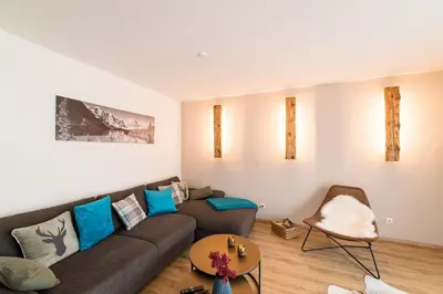 Ein Sitzbereich in der Unterkunft Alpen-Lounge Apartment 17