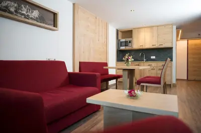 Küche/Küchenzeile in der Unterkunft Aparthotel Schindlhaus und Koia Premium Apartments