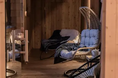 Ein Sitzbereich in der Unterkunft FRAU GANS - pure mountain apartments