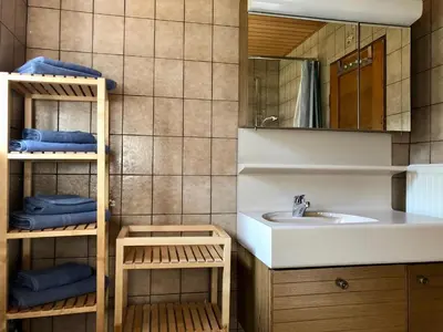Ein Badezimmer in der Unterkunft Haus Widmann