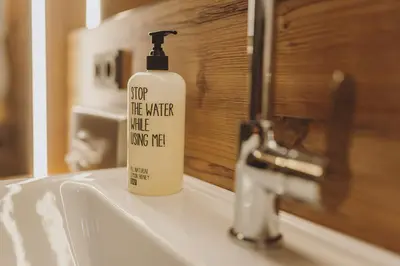 Ein Badezimmer in der Unterkunft Der Gollinger