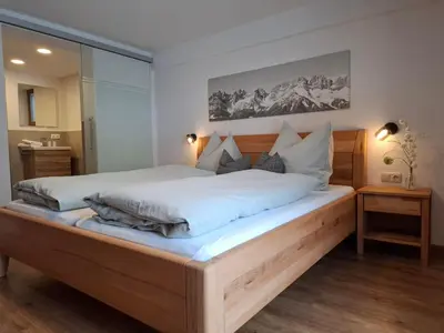 Ein Bett oder Betten in einem Zimmer der Unterkunft Haus Kaufmann