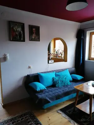 Ein Sitzbereich in der Unterkunft Ferienwohnung 