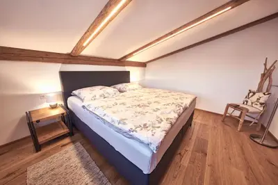Ein Bett oder Betten in einem Zimmer der Unterkunft Haus Josef-Herold-Straße 17a