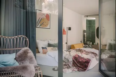 Ein Sitzbereich in der Unterkunft Coolnest
