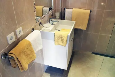 Ein Badezimmer in der Unterkunft Appartements Haus Ruetz