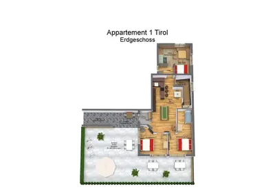 Grundriss der Unterkunft Angerer Alpine Suiten und Familienappartements Tirol
