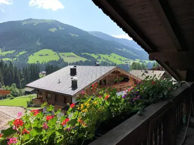 Ein allgemeiner Bergblick oder ein Berglick von der Ferienwohnung aus