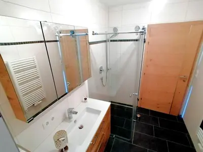 Ein Badezimmer in der Unterkunft Bergluft
