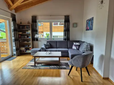Ein Sitzbereich in der Unterkunft Haus Klein Rosental