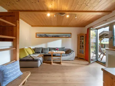 Ein Sitzbereich in der Unterkunft Appartement Seehäusl