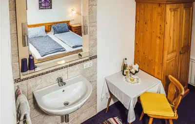 Ein Bett oder Betten in einem Zimmer der Unterkunft Schoenes Ferienhaus Zillertal