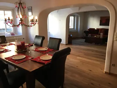 Ein Sitzbereich in der Unterkunft Toni Sailer Haus apartment