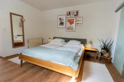 Ein Bett oder Betten in einem Zimmer der Unterkunft Dorfapartment Achensee
