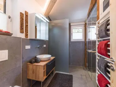 Ein Badezimmer in der Unterkunft Haus Siebenschläfer