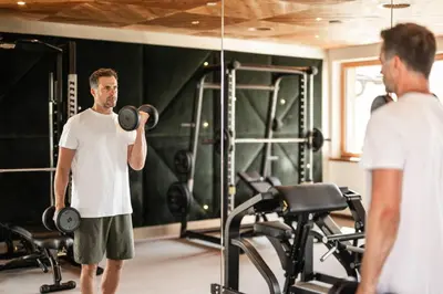 Das Fitnesscenter und/oder die Fitnesseinrichtungen in der Unterkunft Wohlfühlresort Peternhof
