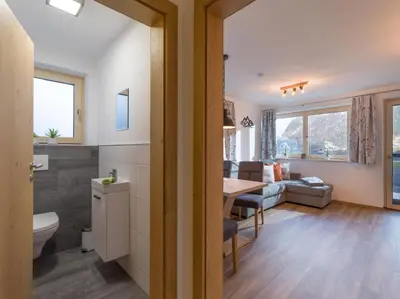 Ein Badezimmer in der Unterkunft Lodge Schönfeld