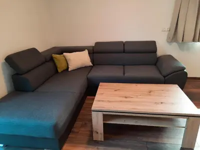 Ein Sitzbereich in der Unterkunft Ferienwohnung Silbernagel