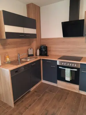 Küche/Küchenzeile in der Unterkunft Ferienwohnung Silbernagel