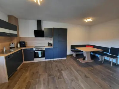 Küche/Küchenzeile in der Unterkunft Ferienwohnung Silbernagel